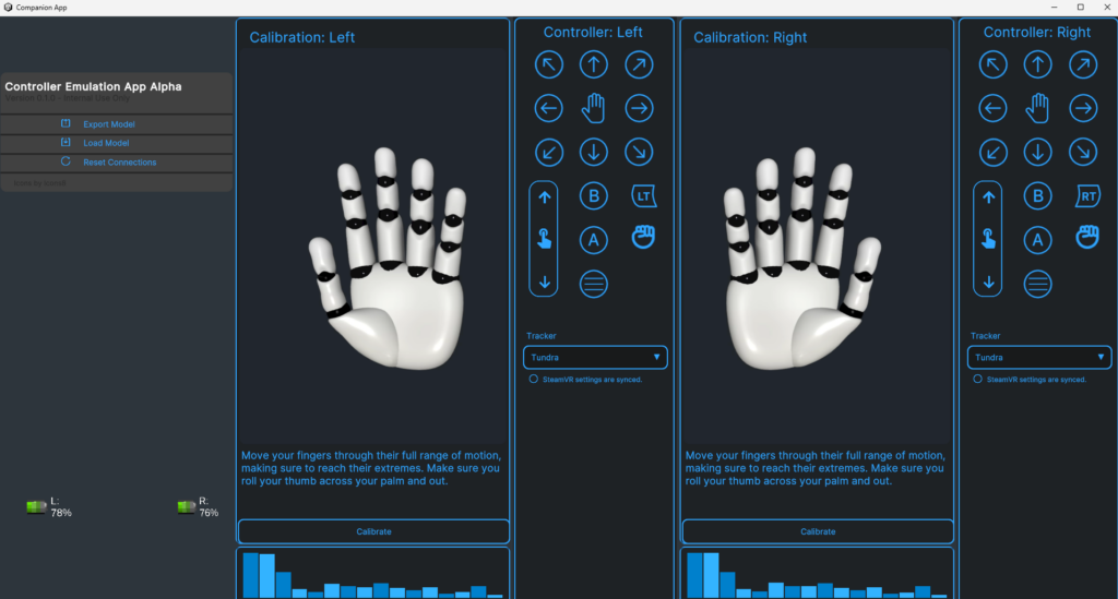 StretchSense App for SteamVR